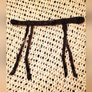 Bluebelle garter belt, black satin, size Large, size US 12 to 14